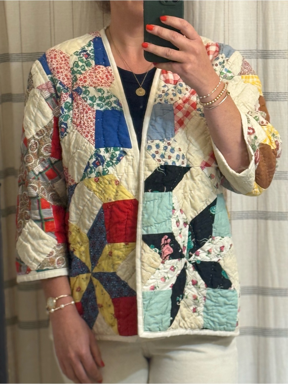 Handmade Patchwork Quilted Jacket - Picture 4 of 6